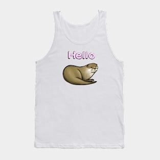 Cute Otter with a Hello! Tank Top